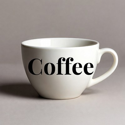 Coffee cup on plain background