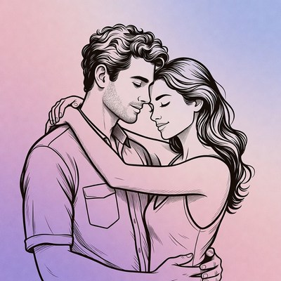 Couple sharing a moment together