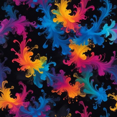 Colorful abstract design with swirls