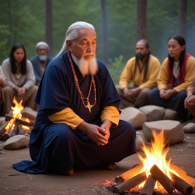 Gathering around the campfire for stories