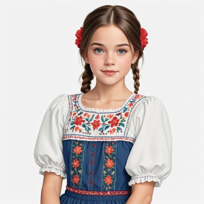 Young girl in traditional dress