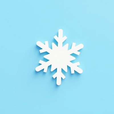 Snowflake on a blue background