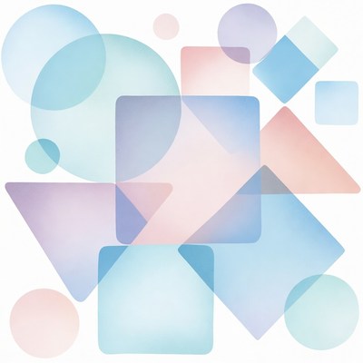 Geometric shapes in soft colors