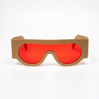 Red cardboard glasses for activities