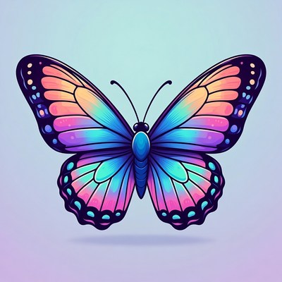 Butterfly with colorful wings