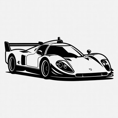 Racing car design with simple layout