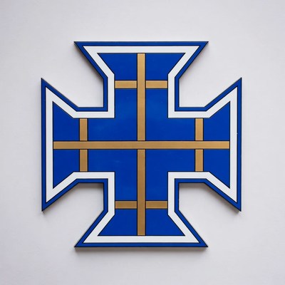Cross design on a white background