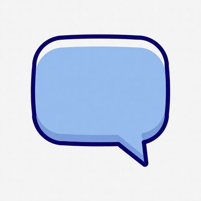 Simple speech bubble design for communication