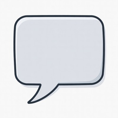 Chat bubble outline design