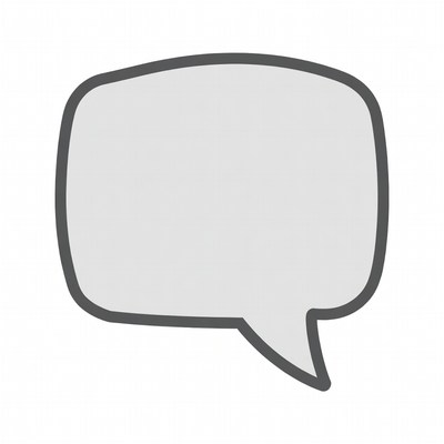 Speech bubble graphic with no text