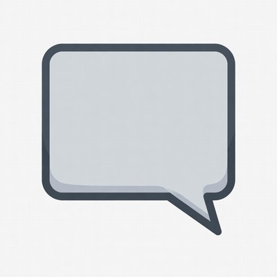 Blank speech bubble for communication