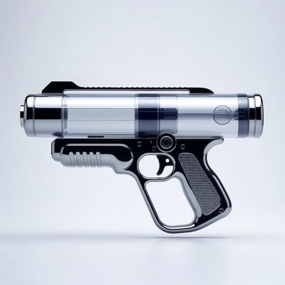Transparent gun design on display