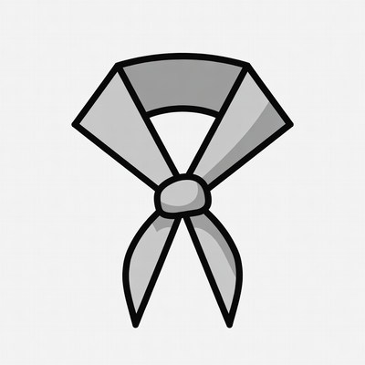 Simple gray ribbon tied neatly