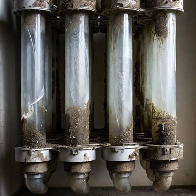 Dusty tubes in abandoned space