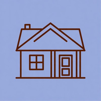 Simple outline of a house drawing
