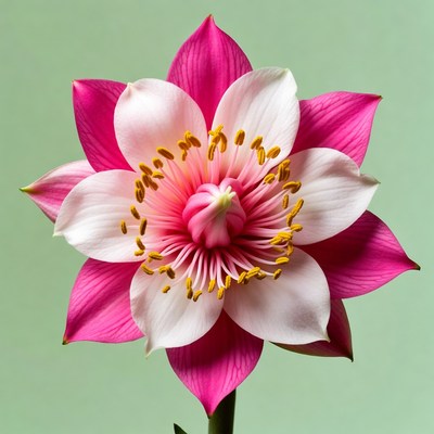 Flower with pink and white petals