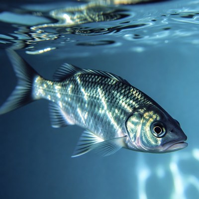 Fish swimming in clear water