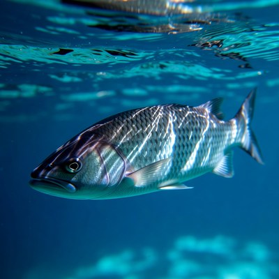 Fish swimming in clear water