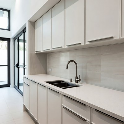 Modern kitchen design in clean style