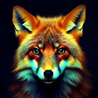 Fox with bright features