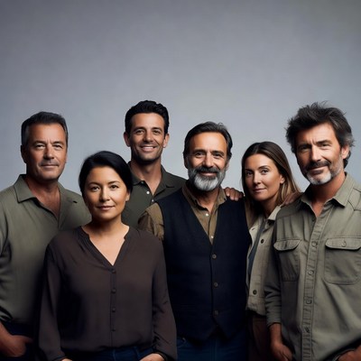 Group of six people standing together