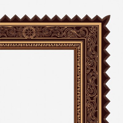 Decorative border design with patterns
