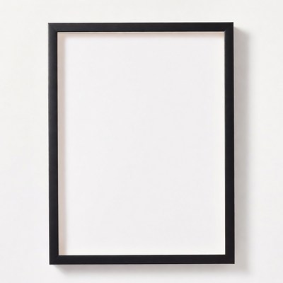 Black frame on white wall