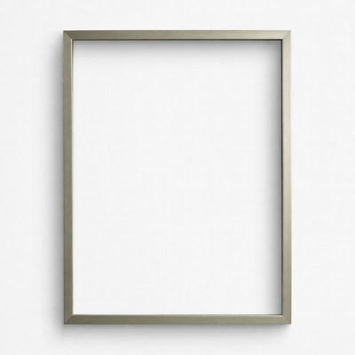 Empty frame on white wall