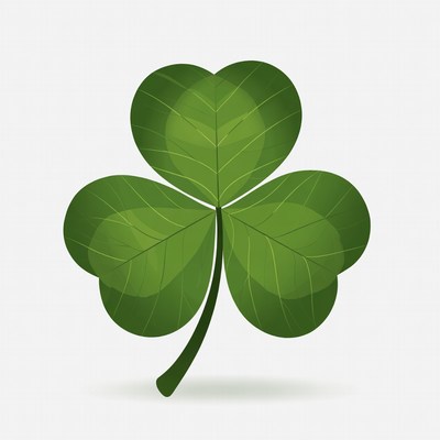 Three leaf clover design in green color