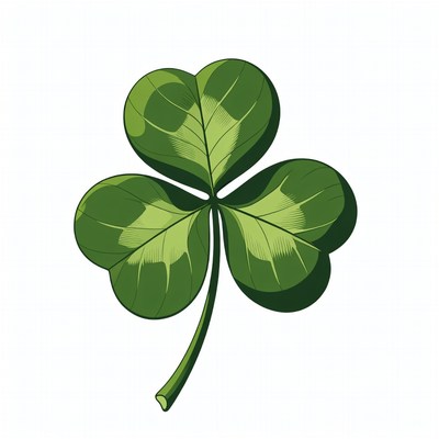 Shamrock illustration on white background