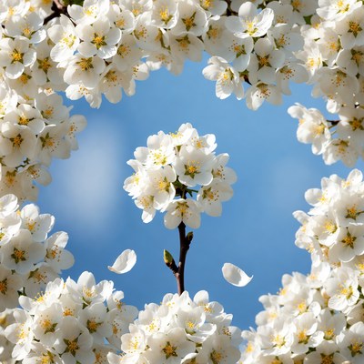 Cherry blossoms in full bloom