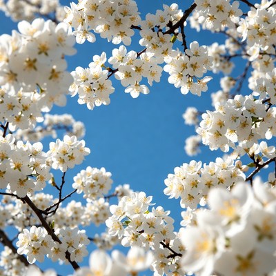 Cherry blossoms in spring season sky