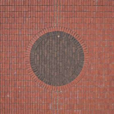 Brick patterns on a walkway surface
