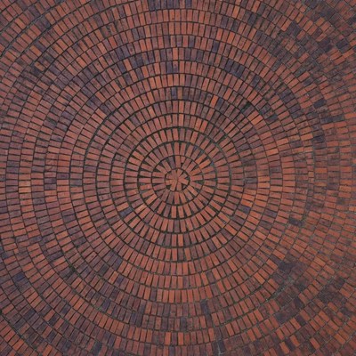 Circular brick pattern on the ground