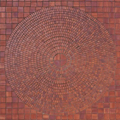 Circular brick pattern on the floor