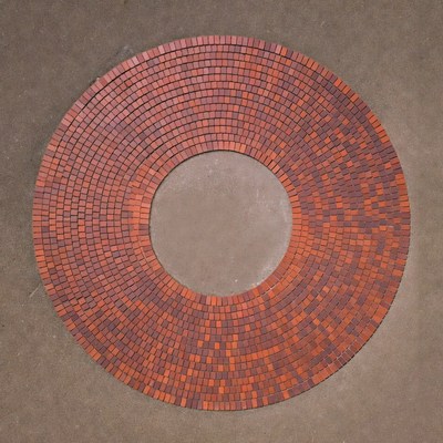 Circular mosaic pattern on floor