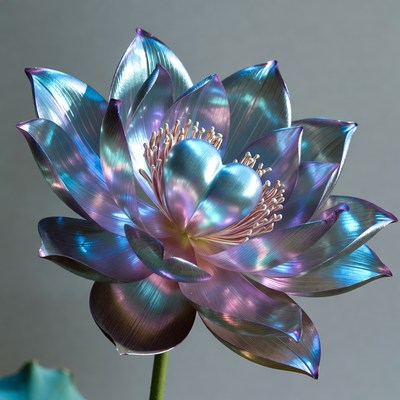 Colorful water lily in close view