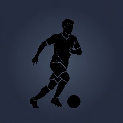 Soccer player running with ball