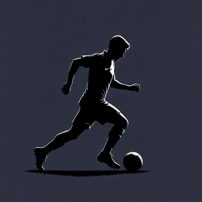 Player runs with soccer ball during game