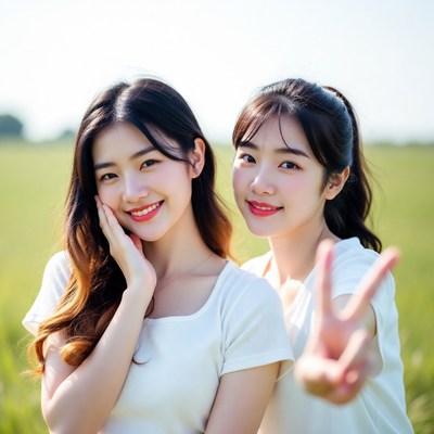 Friends enjoying a sunny day outdoors