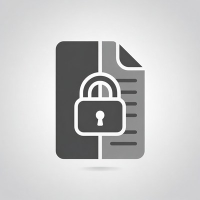 Document with a padlock symbol