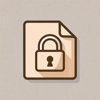 Document with a padlock symbol