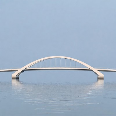 Bridge over calm water in clear weather