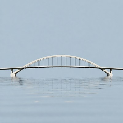 Bridge over calm water in clear sky