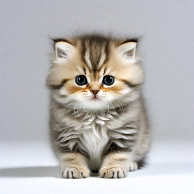 Cute kitten looking at camera