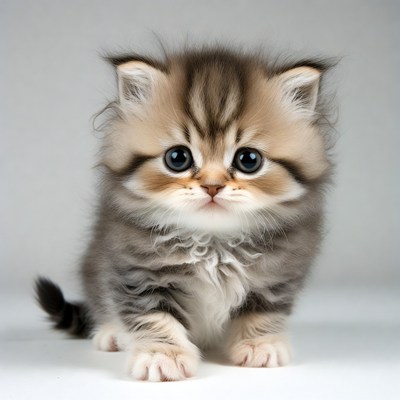 Cute kitten with big eyes