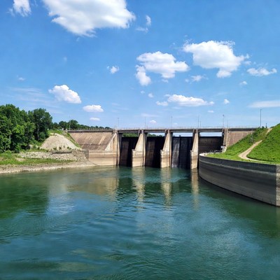 Dam on a clear day