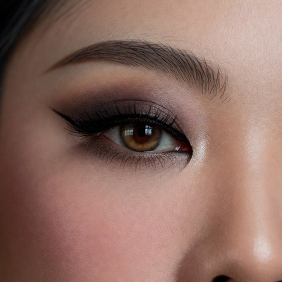 Focus on a woman's eye detail