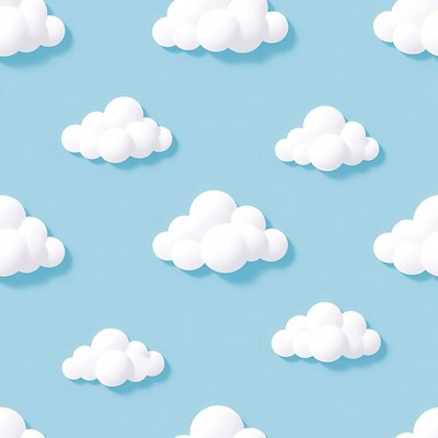 Clouds in a blue sky pattern