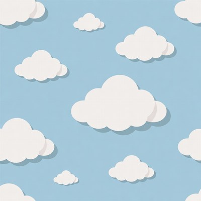 White clouds in blue sky